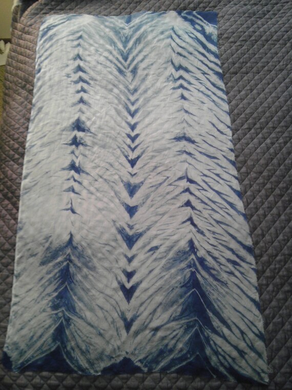 Items similar to Indigo dyed Shibori Silk on Etsy