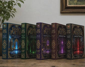 James Potter Hardcover Saga - Komplette 5-Bändige Dark Academia Fantasy-Sammlung mit Lesezeichen