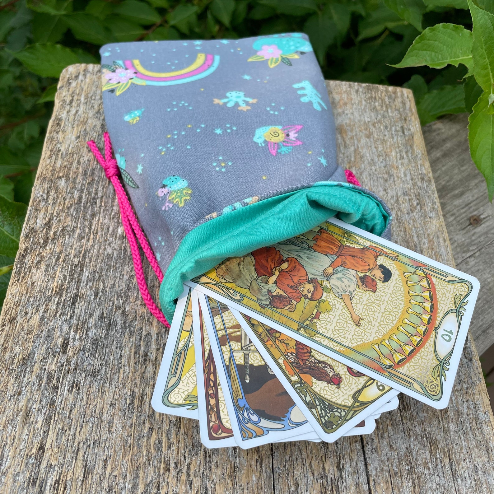 Tarot Bag Rainbows Tarot Card Case Oracle Card Holder Etsy
