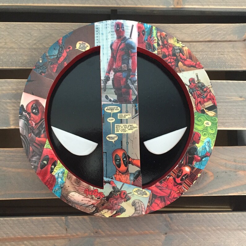 Small Deadpool Nerd Decor Antihero Wall Art Marvel Themed Etsy