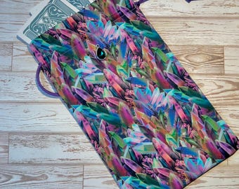 Crystals Tarot Bag •  Oracle Card Pouch • Drawstring pouch