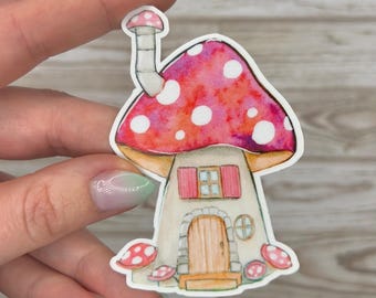 Vinyl Sticker • Mushroom House