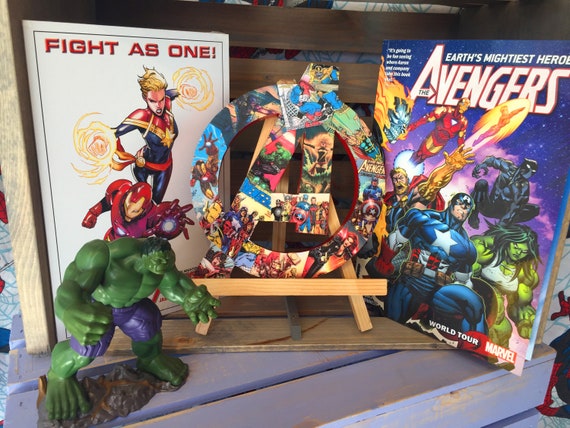 Small Avengers Bedroom Decor Superhero Wall Art Marvel Themed Baby Shower Gift Comic Book Nerd Fan Art Marvel Room Decor