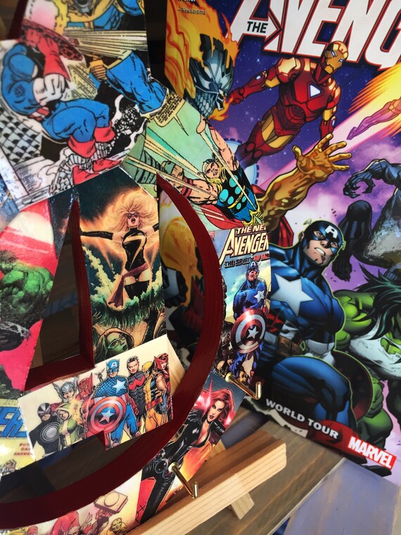 Small Avengers Bedroom Decor Superhero Wall Art Marvel Themed Baby Shower Gift Comic Book Nerd Fan Art Marvel Room Decor