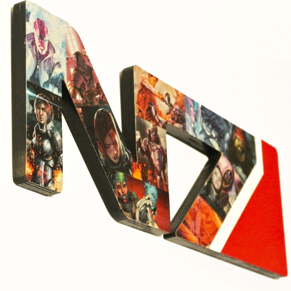 Mass Effect N7 Logo Wall Plaque ( made to order )