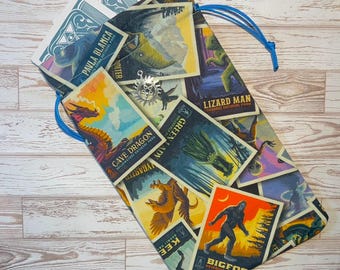 Cryptids Tarot Bag • Runes Holder • Oracle Pouch • Dice Bag • handmade