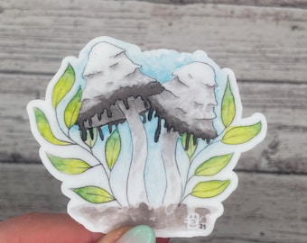 Vinyl Sticker • Ink Cap Mushrooms
