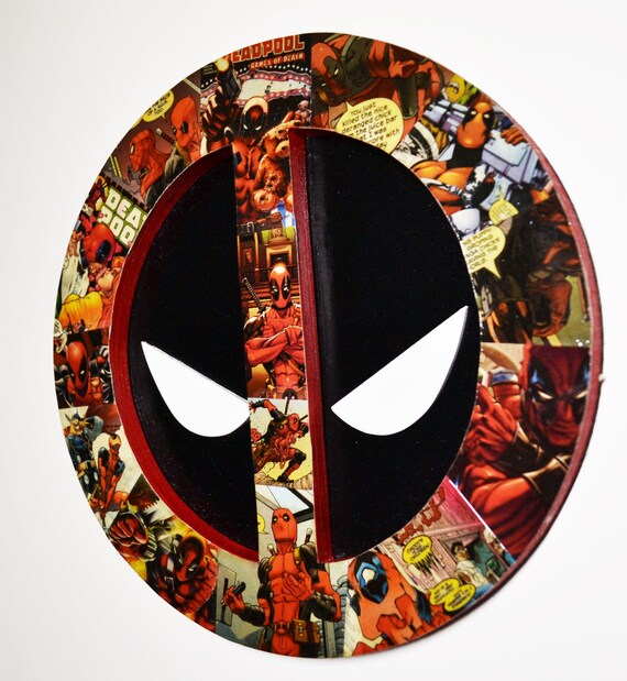 Deadpool Nerd Decor Antihero Wall Art Marvel Themed Baby Etsy