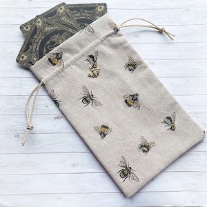 Bumblebee-tarotzakje • Tarotkaarthouder • Dobbelstenenzakje • Oracle Card-tas met trekkoord