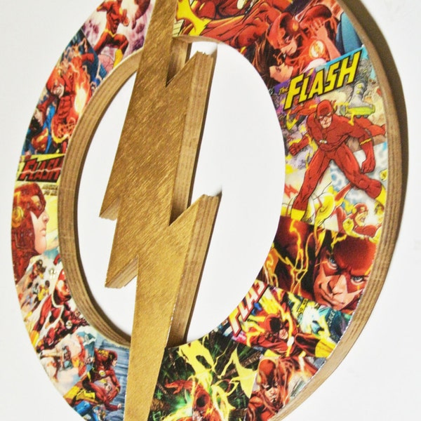 The Flash Man Cave Decor - Superhero Wall Art - DC Themed Baby Shower Gift - Comic Book Nerd Fan Art - DC Room Decor