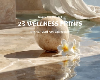 Fotografías de stock de spas de lujo y bienestar / Imagen de marca neutra (Descarga digital)