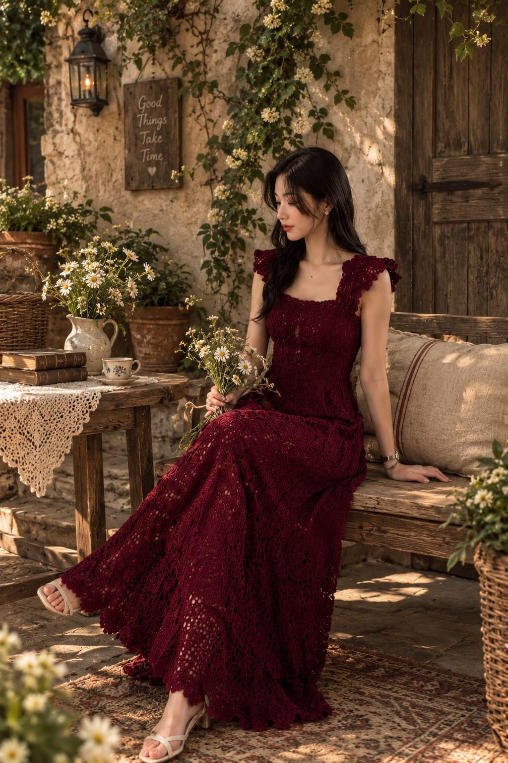 burgundy lace top dress Women retro-sport-outsole Girl's Boden Dress Navy Mother Size:4 US 100% Polyester Wash on