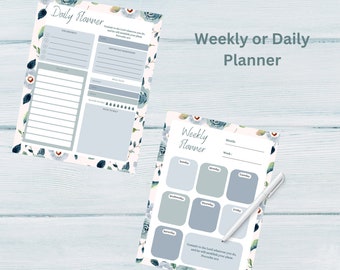 Daily and weekly Planner Notepad with Scripture, To Do List Notepad, 50 Sheet Planner Notepad, Floral Planner, Organization Gifts