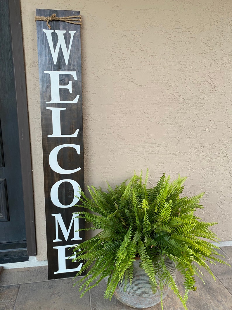 Welcome Porch leaner,lWelcome Sign, Front Door Welcome Sign, Welcome Sign Front Porch, Welcome Sign Front Door, Wood Welcome Sign, image 3