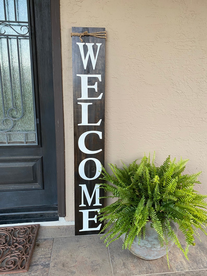 Welcome Porch leaner,lWelcome Sign, Front Door Welcome Sign, Welcome Sign Front Porch, Welcome Sign Front Door, Wood Welcome Sign, image 2