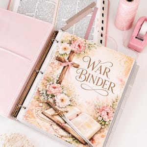 Christian War Binder – Prayer Journal, Bible Study Planner, Custom Sections