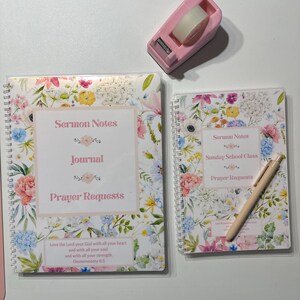 Sunday Service Notebook Church Notebook: Sermon Notes, Sunday School, and Prayer Journal - Etsy