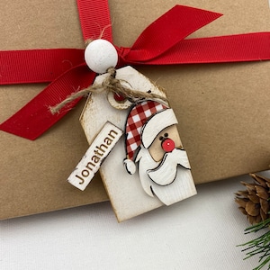 Personalized Christmas Ornaments gift tags, Wooden Christmas Ornaments, Rustic Christmas Ornaments, Santa, Reindeer, Snowman, Angel, Tree