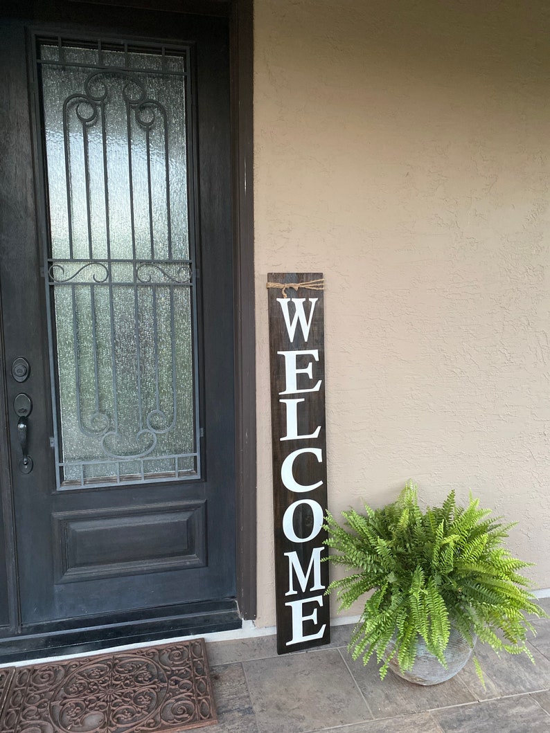 Welcome Porch leaner,lWelcome Sign, Front Door Welcome Sign, Welcome Sign Front Porch, Welcome Sign Front Door, Wood Welcome Sign, image 1