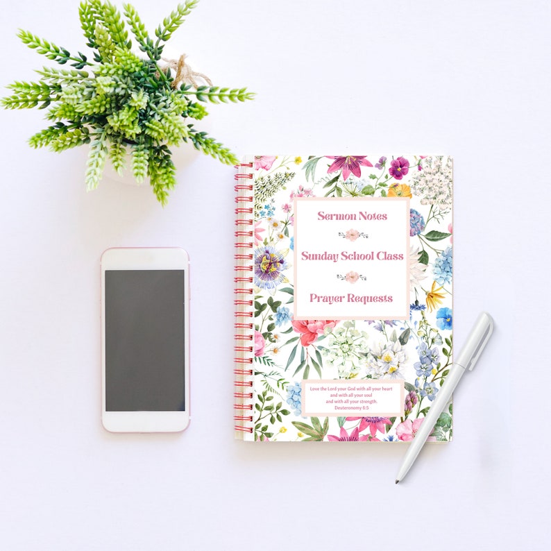 Sunday Service Notebook Church Notebook: Sermon Notes, Sunday School, and Prayer Journal - Etsy