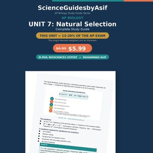 Podręcznik do nauki biologii AP, jednostka 7 | Selekcja naturalna, ewolucja (PDF)