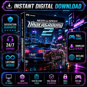 Need for Speed Underground 2 PC版ダウンロード | フルバージョンWindowsゲーム | 即時デジタルアクセス