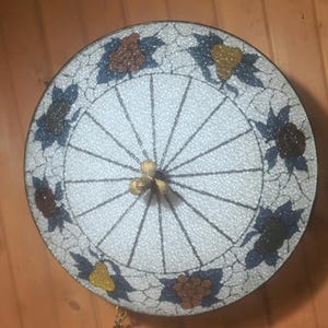 Vintage Mid Century Modern "Fruit Wheel". Flush Light/Ceiling Light