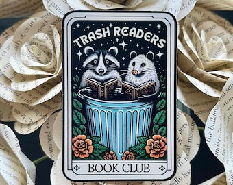 Trash Readers Book Club Sticker, Bookish Sticker, Book Lover, Book Sticker, Kindle Sticker, Book Merch, Book Lover Gift