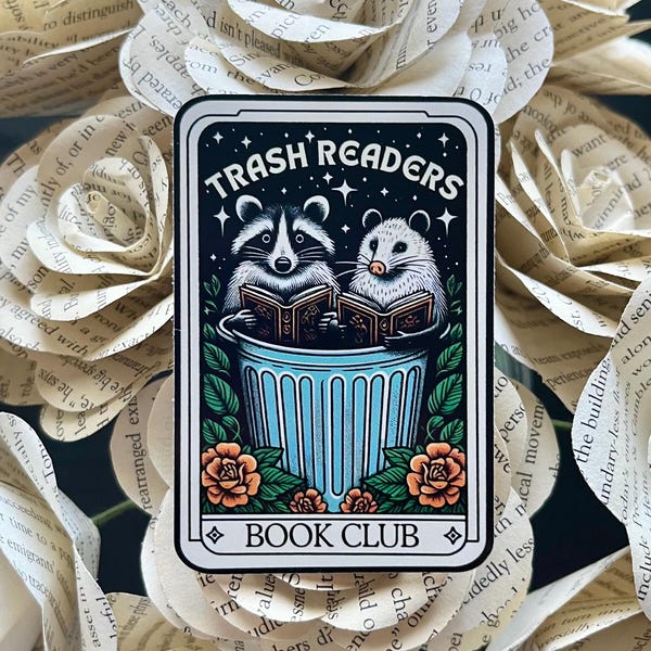 Trash Readers Book Club Sticker, Bookish Sticker, Book Lover, Book Sticker, Kindle Sticker, Book Merch, Book Lover Gift