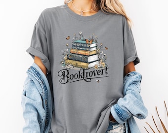 Booktrovert Shirt, Bookish Shirt, Book Lover, Booktrovert, Book Lover Gift, Comfort Colors, Unisex Fit