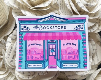 Bookstore Sticker, Book Lover Sticker, Bookish Sticker, So Many Books So Little Time