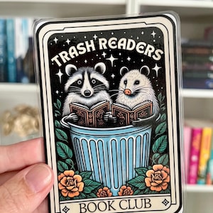 Trash Readers Book Club Bookmark, Tarot Card Bookmark, Gift For Book Lover