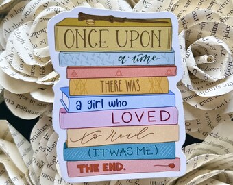 A Girl Who Loves To Read Sticker, Bookish Sticker, Book Lover, Book Sticker, Kindle Sticker, Gift For Book Lover