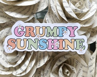 Grumpy Sunshine Sticker, Bookish Sticker, Book Trope Sticker, Book Lover, Smut Books Stickers