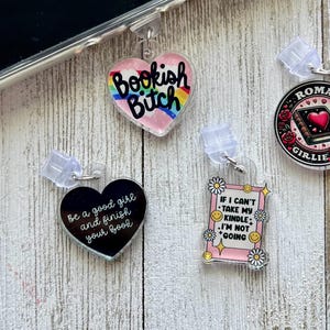 Kindle Charm, Kindle Dust Plug, USB-C Dust Plug, Bookish Charm, Book Lover Gift, Acrylic Charm