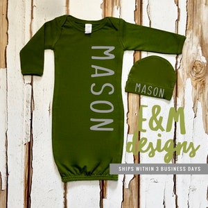olive green newborn outfit