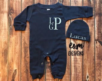monogrammed newborn clothes