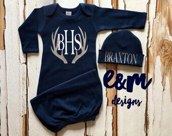 baby boy gown set