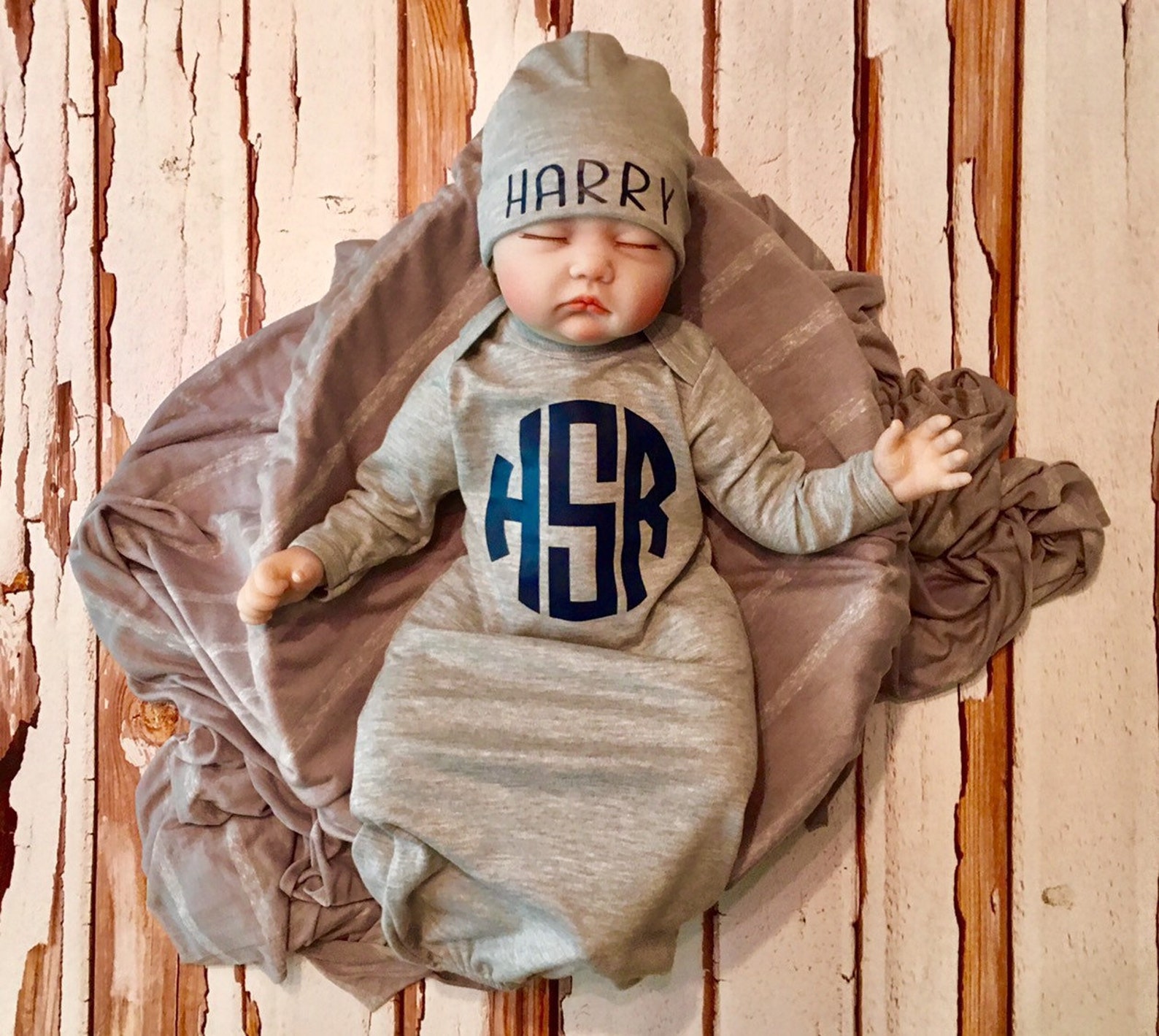 Baby Boy Coming Home Outfit/ Personalized Infant Baby Gown and Etsy