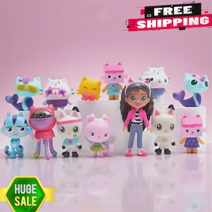 Gabby Dollhouse 13-Piece PVC Figure Set – Cartoon Characters, Kids Play Toys