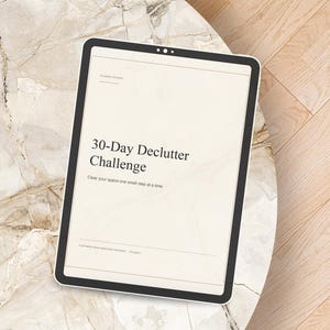 Défi désencombrement de 30 jours, agenda de l'organisation de la maison, liste de contrôle pour le nettoyage, cahier d'exercices imprimable, téléchargement numérique PDF