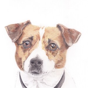 Hondenportretkaart: Jack Russell hondenportret; Jack Russell Lovers-kaart; Hondenliefhebbers kaart; Kunstkaart