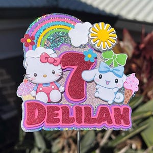 Hello Kitty and Cinnamaroll 3D Cake Topper