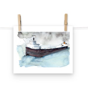 Stampa artistica acquerello di Edmund Fitzgerald (scegli una dimensione)