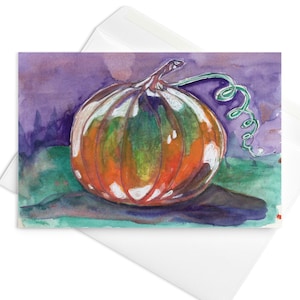 Rainbow Pumpkin Greeting Card with Envelope Stationary for Fall