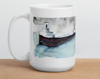 Edmund Fitzgerald White Ceramic Mug (Choose a Size)