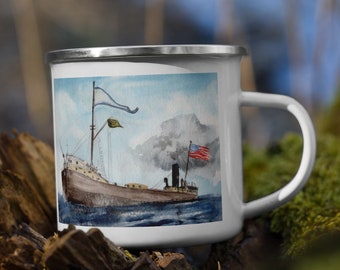 Historic Great Lakes Steamship Enamel Gift Mug