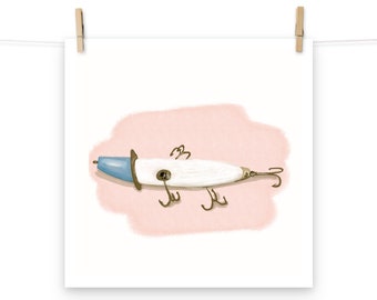 Vintage Fishing Lure Art Print (Choose a Size)