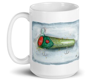 Vintage Fishing Lure Ceramic Mug (Choose a Size)