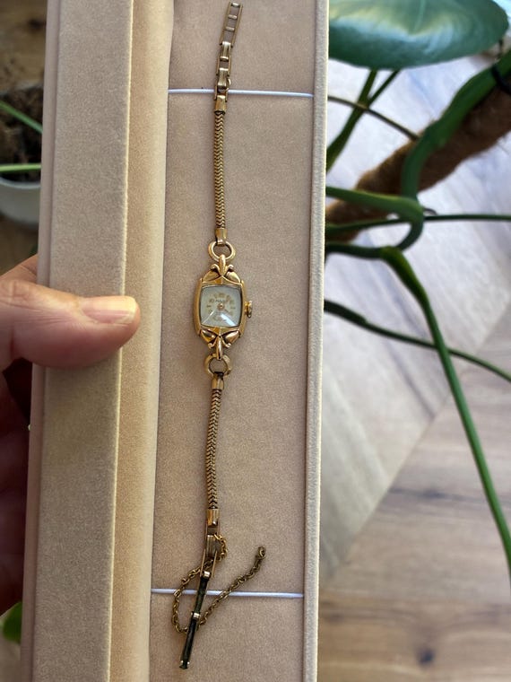Vintage Majex 15 Jewels Art Deco Gold Cocktail Watch | 1940s Mechanical Wind Up Wristwatch